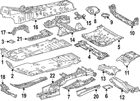 Floor & Rails for 2024 Lexus TX550h+ #0