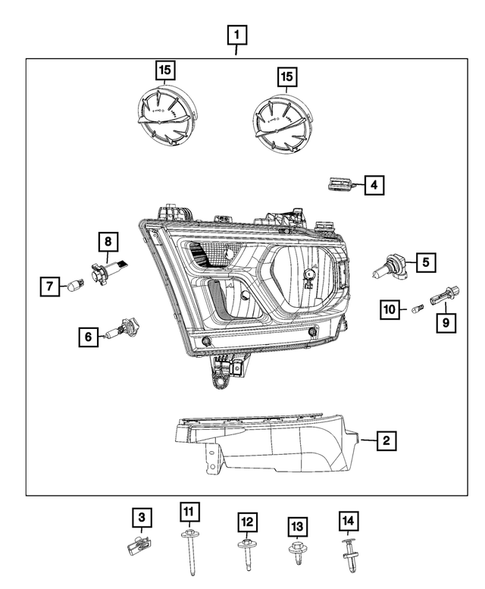 Lamps-Interior and Exterior for 2019 Ram 1500 #1