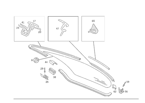 Rear Window for 2000 Mercedes-Benz E430 #2