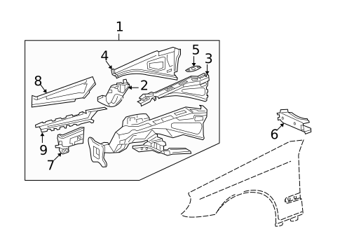 Structural Components & Rails for 2004 Mercedes-Benz E 55 AMG® #0