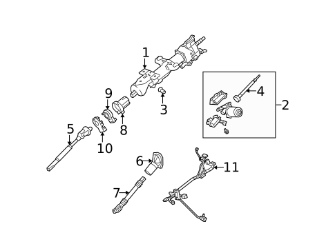 Steering Column Assembly for 2009 Hummer H2 #1