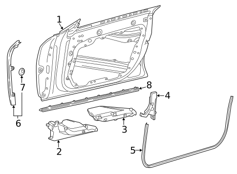 Door & Components for 2022 Mercedes-Benz CLS 450 #1