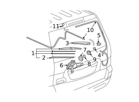 Wipers for 2006 Lexus GX470 #1