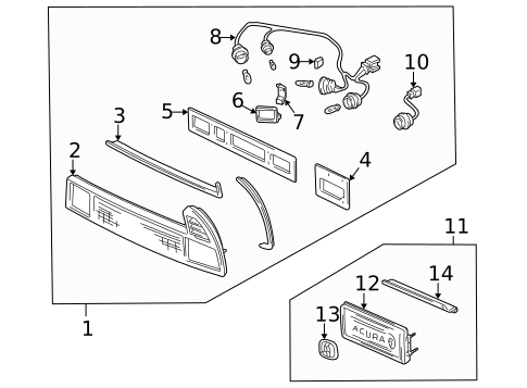 Combination Lamps for 1991 Acura NSX #0