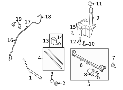 Wiper & Washer Components for 2009 Kia Borrego #0