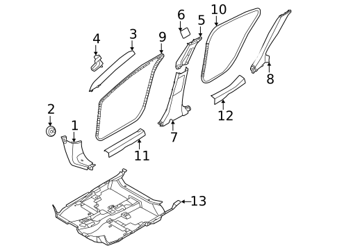 Interior Trim - Pillars for 2024 Nissan Sentra #0