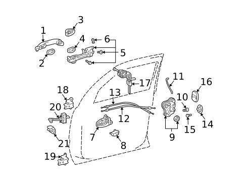 Lock & Hardware for 2006 Lexus GX470 #0
