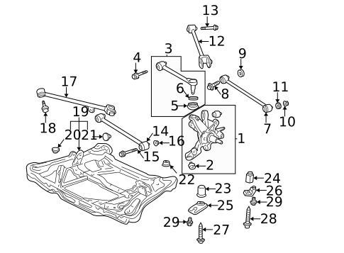 Rear Suspension for 2005 Honda Accord #0