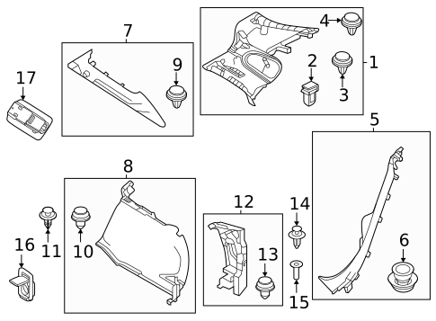 Interior Trim - Quarter Panels for 2020 Mazda CX-30 #1