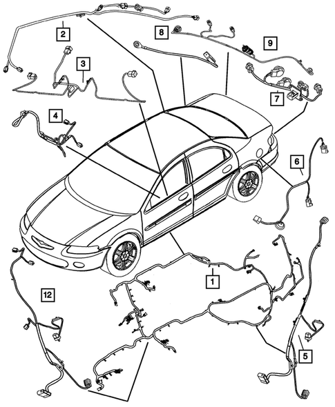 Wiring-Body & Accessories for 2004 Dodge Stratus #0