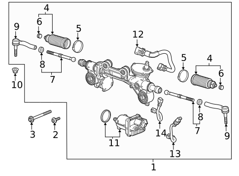 Steering Gear & Linkage for 2022 GMC Sierra 1500 Limited #0
