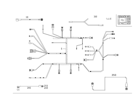 Cable Harness for Comtrol Display System Oms for 1998 Mercedes-Benz E430 #1