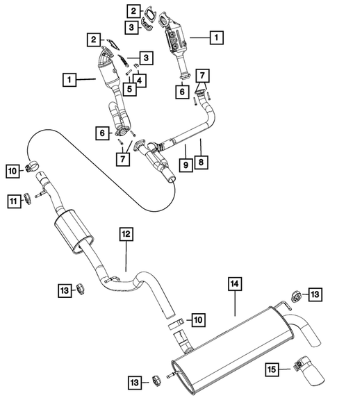 Exhaust System for 2017 Jeep Wrangler #0