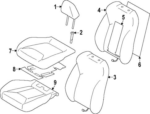 Driver Seat Components for 2024 Subaru Impreza #1