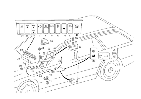 Switches & Switch Brightness Follow-Up for 1989 Mercedes-Benz 300TE #0