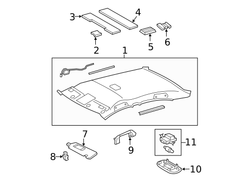 Interior Trim - Roof for 2009 Toyota Camry #0