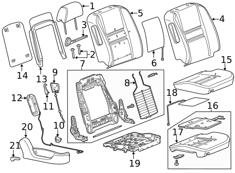 Passenger Seat Components for 2007 Chevrolet Monte Carlo #0