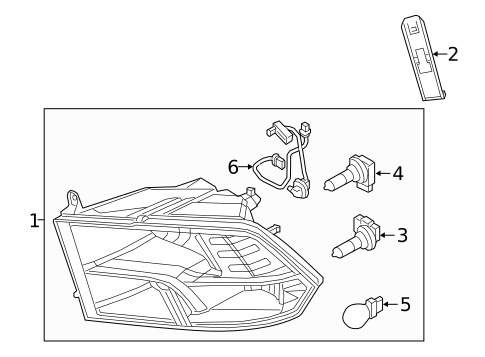 Headlamp Components for 2014 Ram 1500 #0
