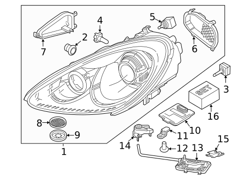 Bulbs - Chassis for 2012 Porsche Cayenne #0