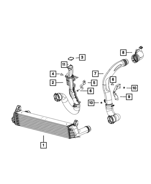 Radiator and Related Parts; Charge Air Cooler for 2015 Jeep Cherokee #3