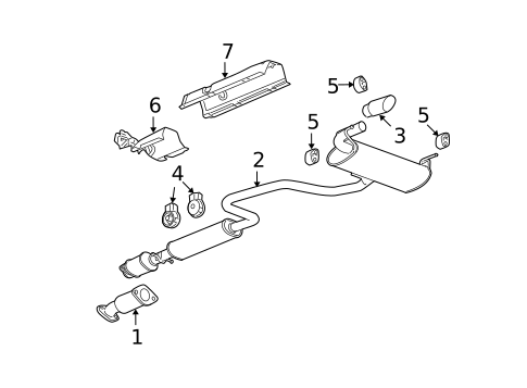 Exhaust Components for 2009 Chevrolet Malibu #1