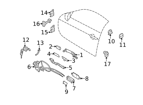 Lock & Hardware for 2020 INFINITI Q60 #5