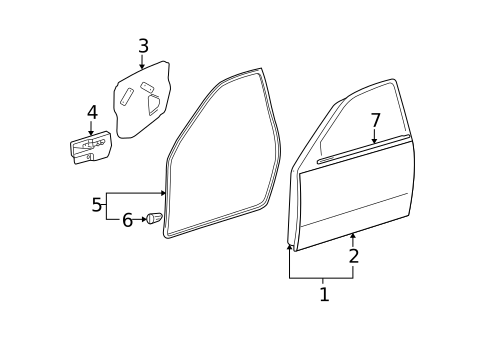 Door & Components for 2011 Lexus IS F #0