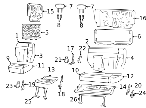 Rear Seat Components for 2001 Ford F-150 #0
