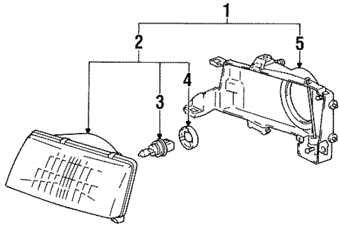Headlamp Components for 1994 Toyota Tercel #0