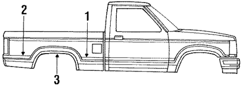 Exterior Trim - Pick UP Box for 1992 Ford Ranger #0
