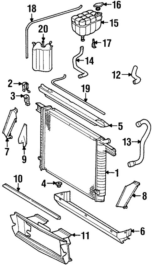 Radiator & Components for 1991 Mercedes-Benz 300SL #0