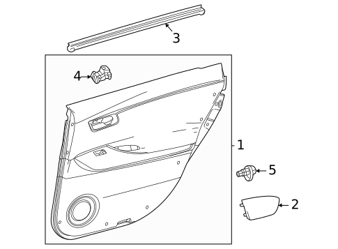 Interior Trim - Rear Door for 2017 Toyota Mirai #0