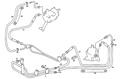 Steering Gear, Range of Lines for 1989 Mercedes-Benz 190E #0