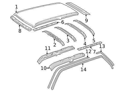 Roof & Components for 1997 Toyota 4Runner #1