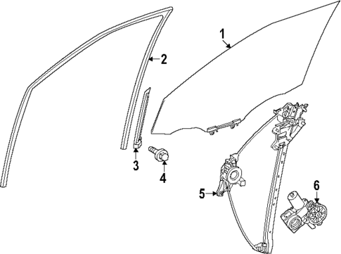 Glass - Front Door for 2025 Lexus TX500h #0