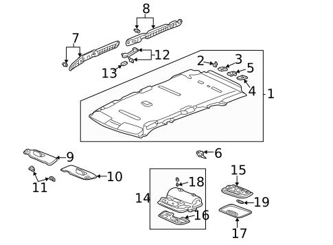 Interior Trim - Roof for 2006 Honda CR-V #0