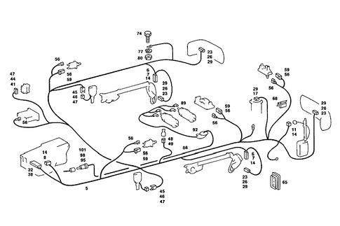 Tail Lamp Cable Harness and Fuel Pump Cable for 1988 Mercedes-Benz 560SEC #0