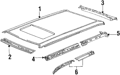 Roof & Components for 1987 Audi 5000 Quattro #1