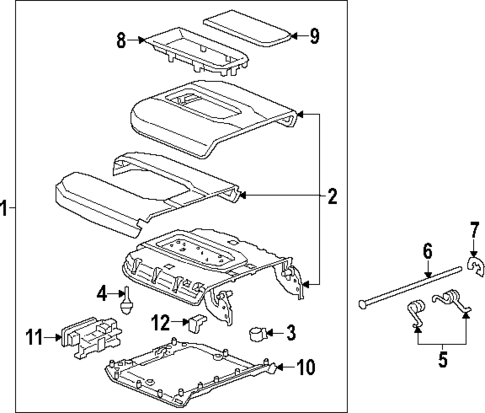 Center Console for 2021 GMC Sierra 1500 #2