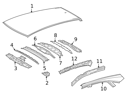 Roof & Components for 2020 Lexus NX300 #1