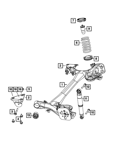 Rear Suspension and Cradle for 2015 Fiat 500 #0