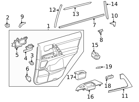 Rear Door for 2010 Toyota Land Cruiser #2