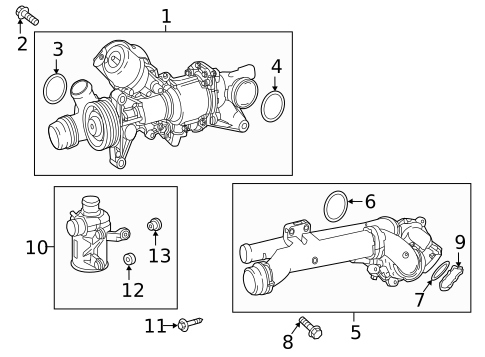Water Pump for 2018 Mercedes-Benz GLC350e #0