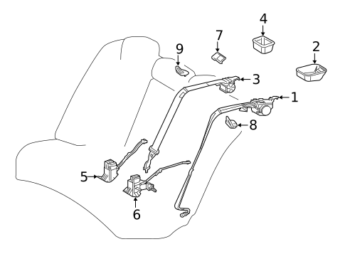 Seat Belt for 2020 Lexus ES300h #1