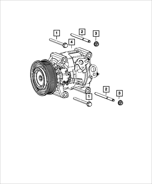 Air Conditioner Compressor and Mounting for 2017 Dodge Grand Caravan #1