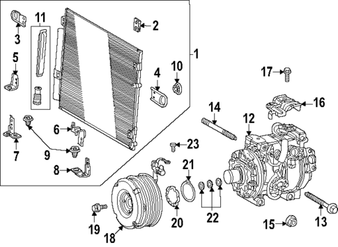 Condenser, Compressor & Lines for 2024 Lexus GX550 #0