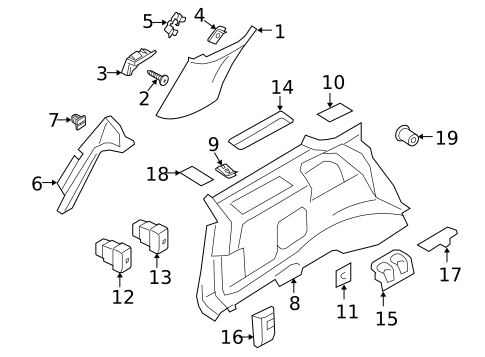 Interior Trim - Quarter Panels for 2009 Lincoln Navigator #0