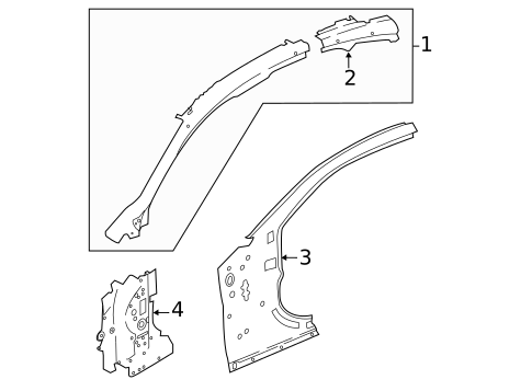 Hinge Pillar for 2018 Jaguar XF #0