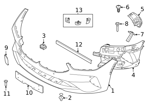 Bumper & Components - Front for 2021 BMW 840i #1