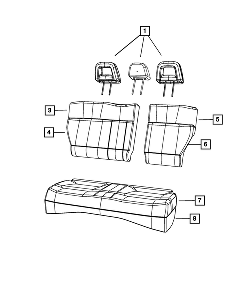 Rear Seats - Second Row for 2015 Jeep Compass #5